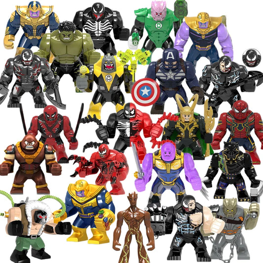 Disney characters Blocks Mini Model Figures Big Goblin Spiderman Iron Man Venom Captain Hawk Deadpool